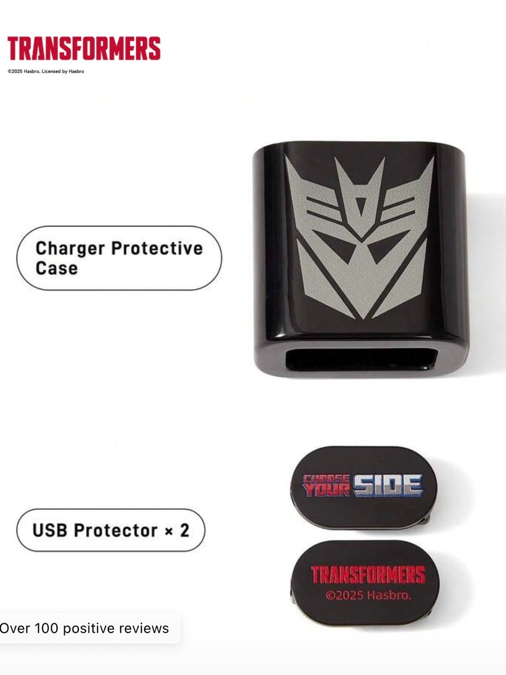 Transformers Charger Protective Case and USB Protectors - Black by Hasbro